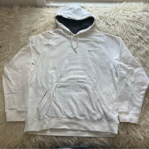 Vintage Y2K Nike White Sportswear Retro Essential Sweatshirt Hoodie Men’s Size L